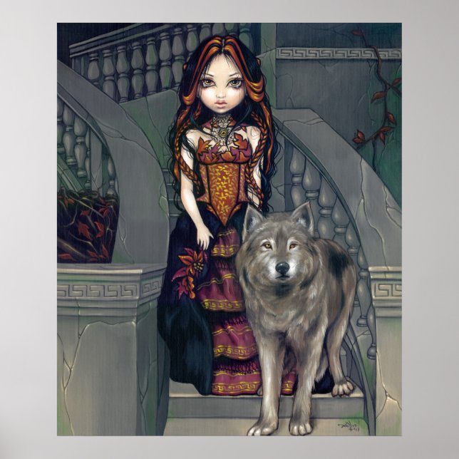 Póster Wolf Countess ART PRINT Wolves Gótico vampiro (Frente)