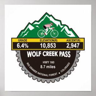 PÓSTER WOLF CREEK PASS- RIO GRANDE NF, CO -"MOUNTAIN"
