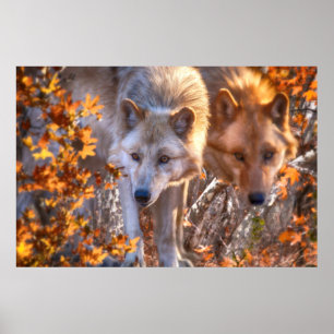 Póster Wolf FAMILY AUTUMN