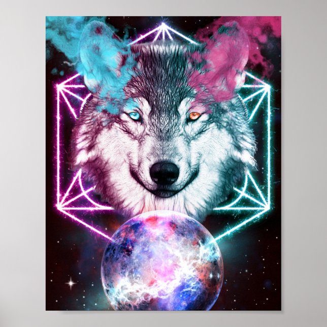 Póster Wolf Fantasy Poster (Frente)