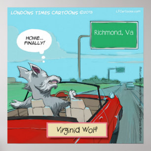 Póster Wolf From Virginia Funny Watch