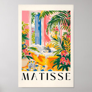 Póster Wolf In Bathtub Funny Poster, Matisse Art Print, M