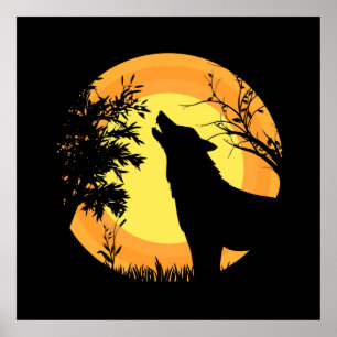 Póster Wolf in the Woods