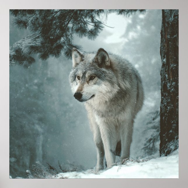 Póster Wolf in Winter (Frente)