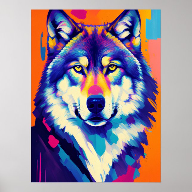 Póster Wolf Picture Wall Art, Stunning Wolf Wild (Frente)