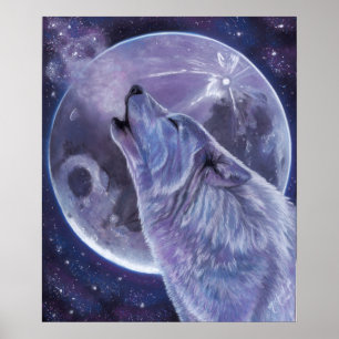 Póster Wolf Poster - Lobo solitario de Michaeline McDonal