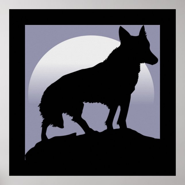 PÓSTER WOLF SILHOUETTE (Frente)