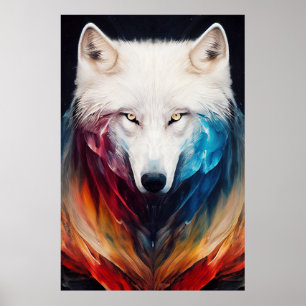 Póster Wolf White wolf Animal Discovery Adventure Nature