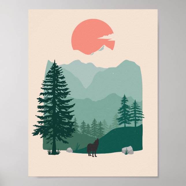 Póster Wolf y el gran noroeste del Pacífico (Frente)