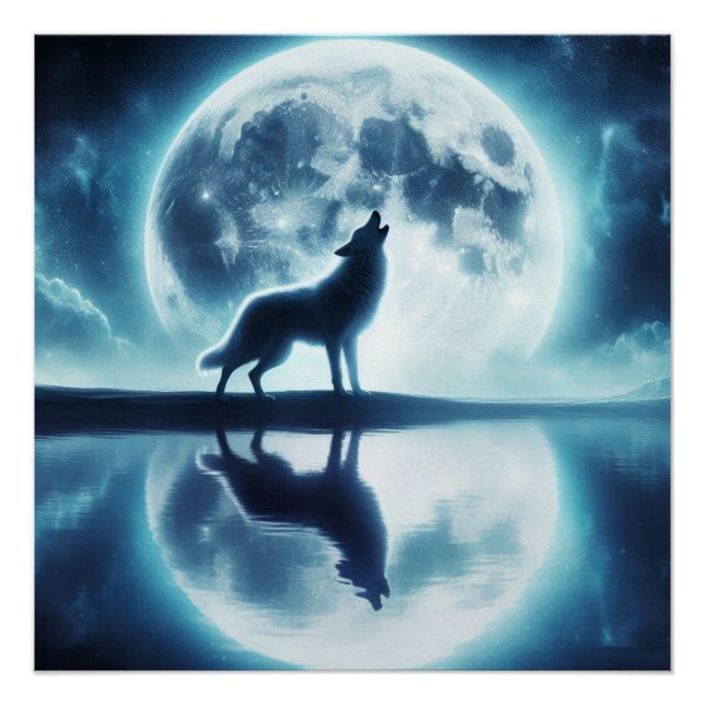 Póster Wolf y Moon (Anverso)