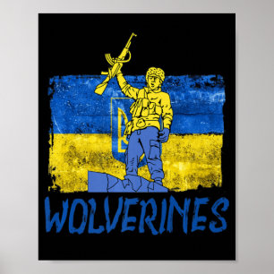 Póster Wolverines apoyan a Ucrania