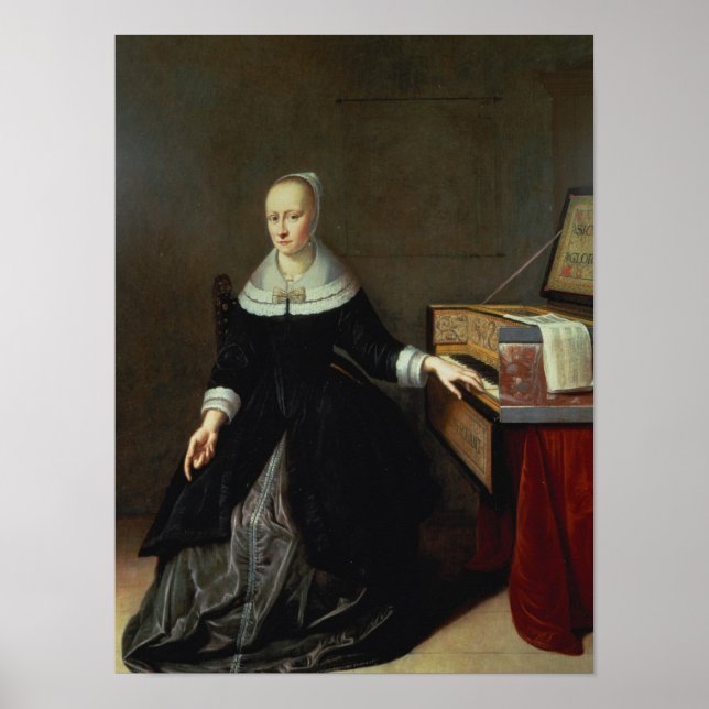 Póster Woman by a Virginal (Frente)