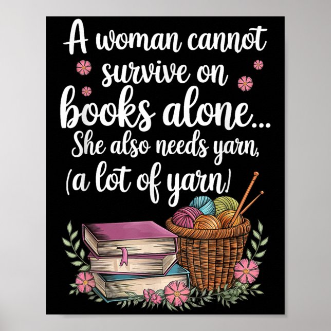 Póster Woman Cannot Survive On Books Alone She Also Needs (Frente)