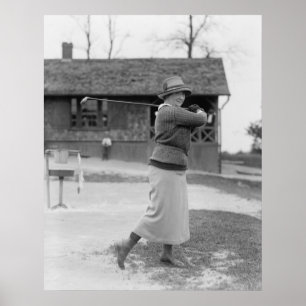 Póster Woman Golfing, 1920s