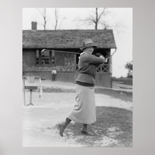 Póster Woman Golfing, 1920s (Frente)