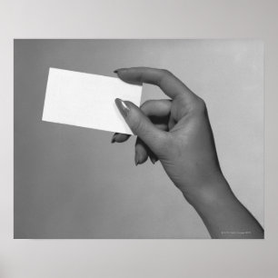 Póster Woman Holding Card
