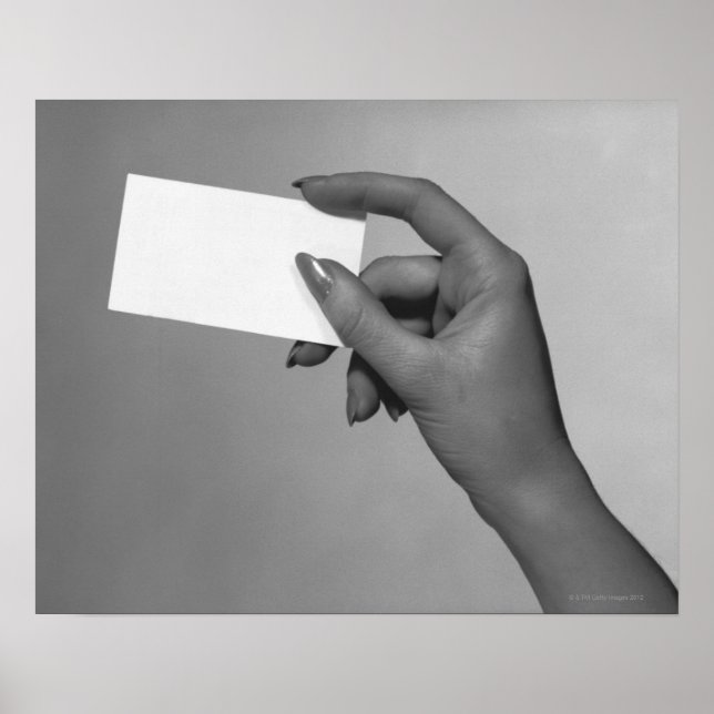 Póster Woman Holding Card (Frente)