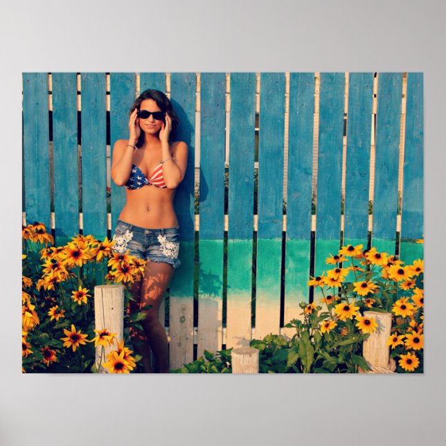 Póster Woman In An American Flag Bikini (Frente)