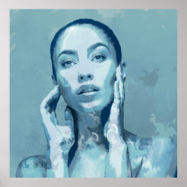 Póster "Woman in Blue" Poster mat