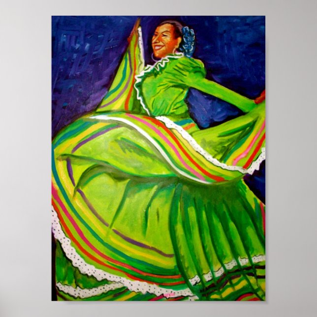 Póster Woman in Green Dress (Frente)