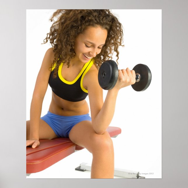 Póster Woman lifting weights (Frente)