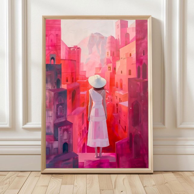 Póster Woman Oil Painting Print, Home Decor Impasto Conte (Subido por el creador)