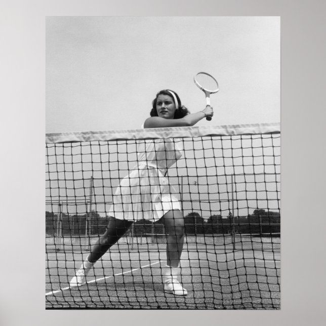 Póster Woman Playing Tennis (Frente)