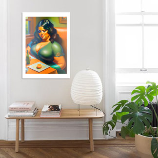 Póster Woman waiting B