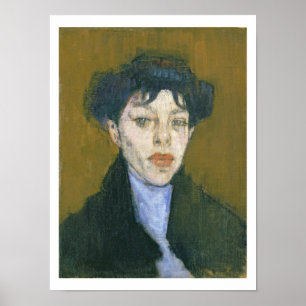 Póster Woman with a Blue Scarf, c.1912 (oil on canvas)