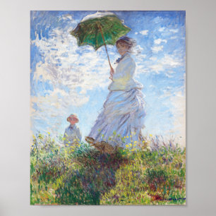 Póster Woman with a Parasol by Claude Monet