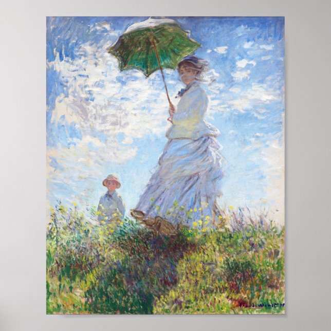 Póster Woman with a Parasol by Claude Monet (Frente)