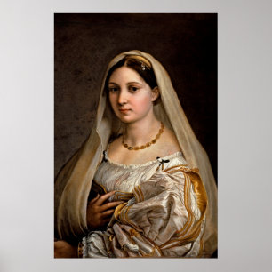 Póster Woman with a veil La Donna Velata Raphael Santi
