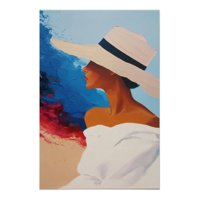Póster woman with Hat (Anverso)