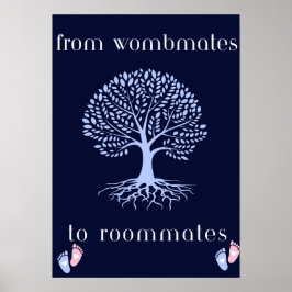 Póster Wombmates a Poster de guardería de compañeros de c