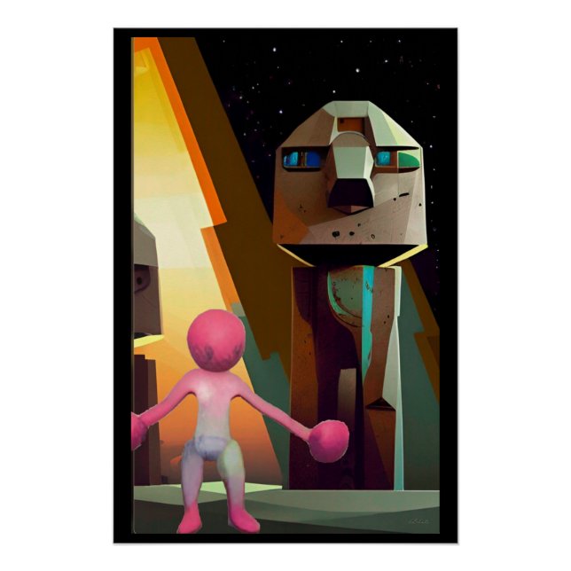 Póster Wombo y el Centinela Místico (Anverso)