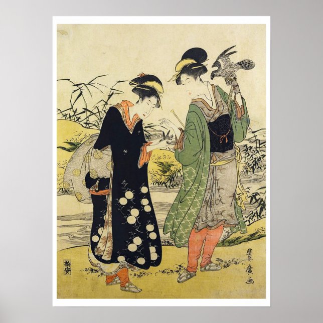 Póster Women Dressed as Falconers (Frente)