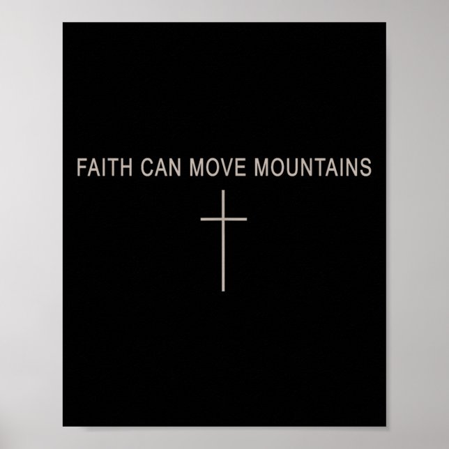 Póster Women Faith Can Move Mountains Christian Minimalis (Frente)