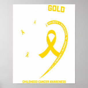 Póster Women I Wear Gold For My Grandson Childhood Gift