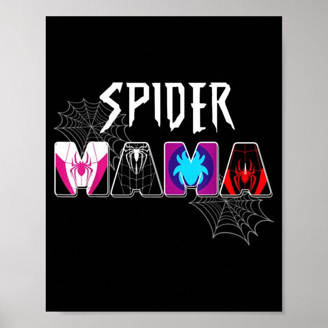 Póster Women spider mama groovy mama mothers day matching (Frente)