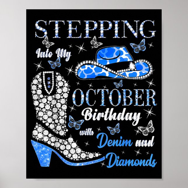 Póster Women Stepping Into My October Birthday With God G (Frente)