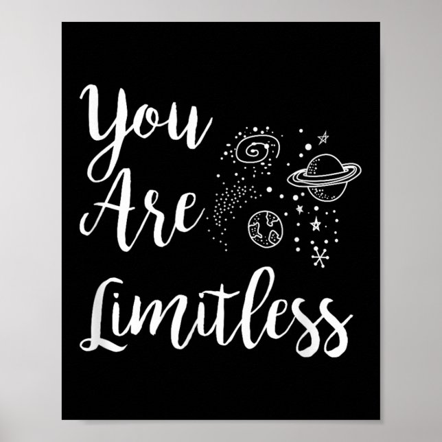 Póster Women You Are Limitless Amazing Motivational  (Frente)