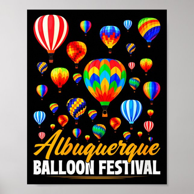 Póster Womens Albuquerque Hot Air Balloon Festival Balloo (Frente)