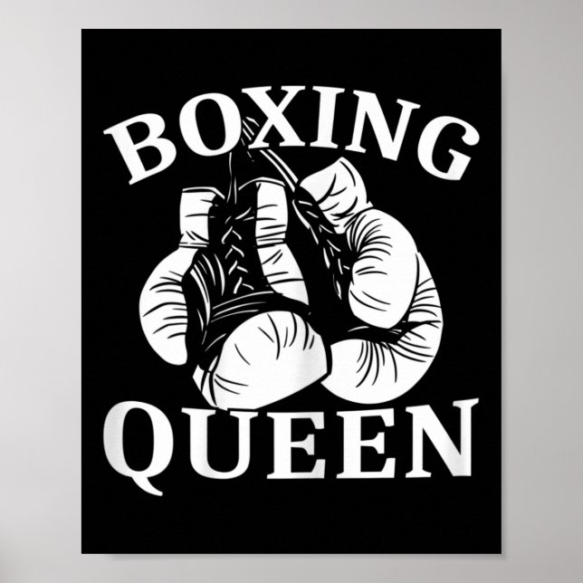 Póster Womens Boxing Queen Fighter Kickboxing  (Frente)
