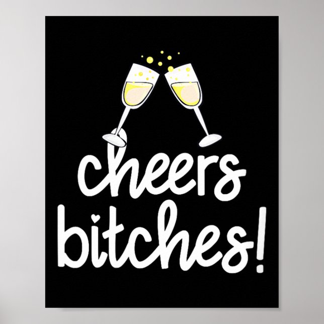 Póster Womens Cheers Es Funny New Year's Eve V-neck  (Frente)