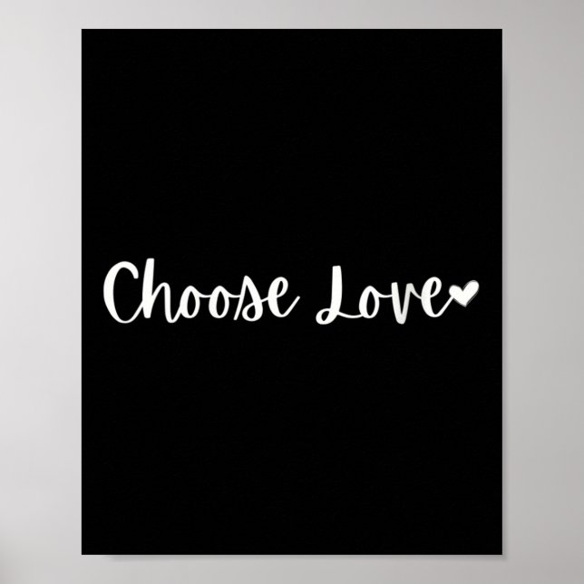 Póster Womens Choose Love Motivational Mantra V-neck  (Frente)