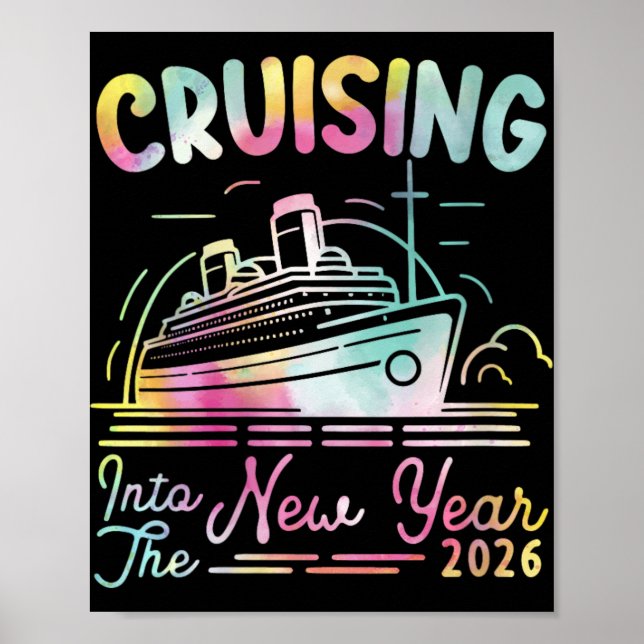 Póster Womens Cruising Into New Year 2026 Countdown Party (Frente)
