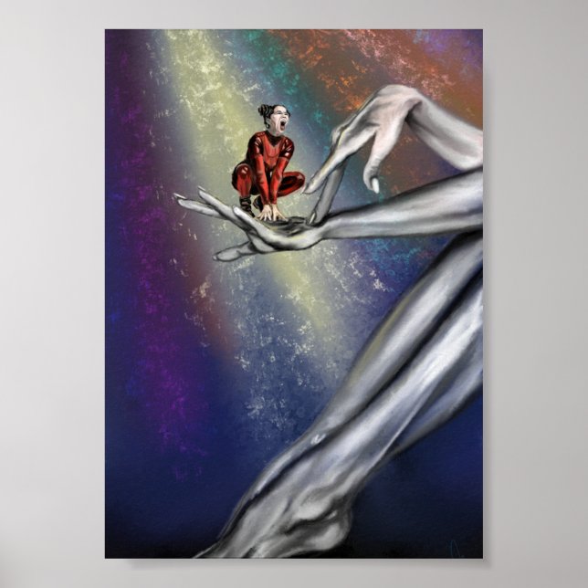 Póster Women's Emotion Feeling Poster Print - Painting (Frente)