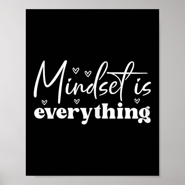 Póster Womens Everything Is Mindset Insrational Mind Moti (Frente)