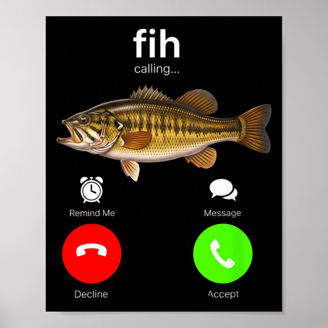 Póster Women's fih calling remind decline accept phone (Frente)