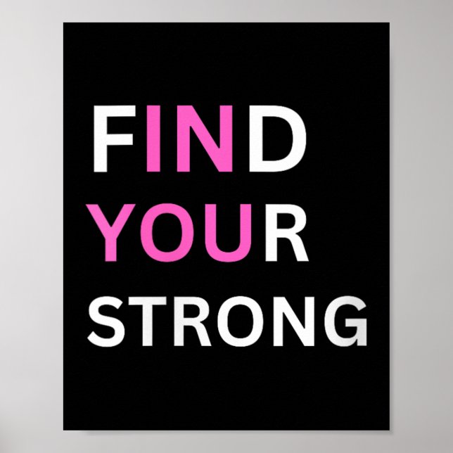 Póster Womens Find Your Strong, In You! V-neck  (Frente)
